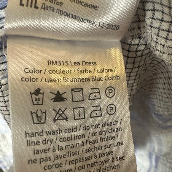 REMAIN Birger Christensen Lea Dress Blue Plaid - Picture 7 of 8